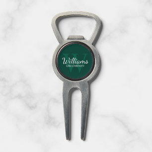 Personalized Script Groomsmen Name&Monogram Divot Tool