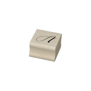Personalized Script Initial Rubber Stamp
