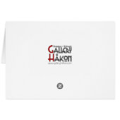Personalized Script Laura Gold Red Fleur-de-Lis Cards (Back Horizontal)
