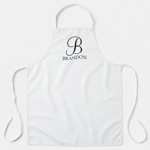 Personalized Script Monogram and Name Apron