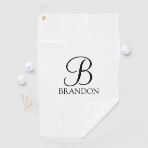 Personalized Script Monogram and Name Golf Towel