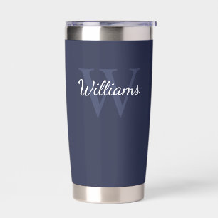 Personalized Script Monogram and Name Insulated Tumbler