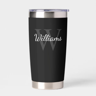 Personalized Script Monogram and Name Insulated Tumbler