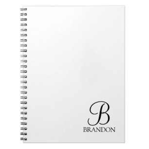 Personalized Script Monogram and Name Notebook