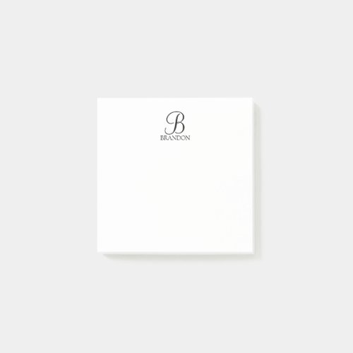 Personalized Script Monogram and Name Notepad