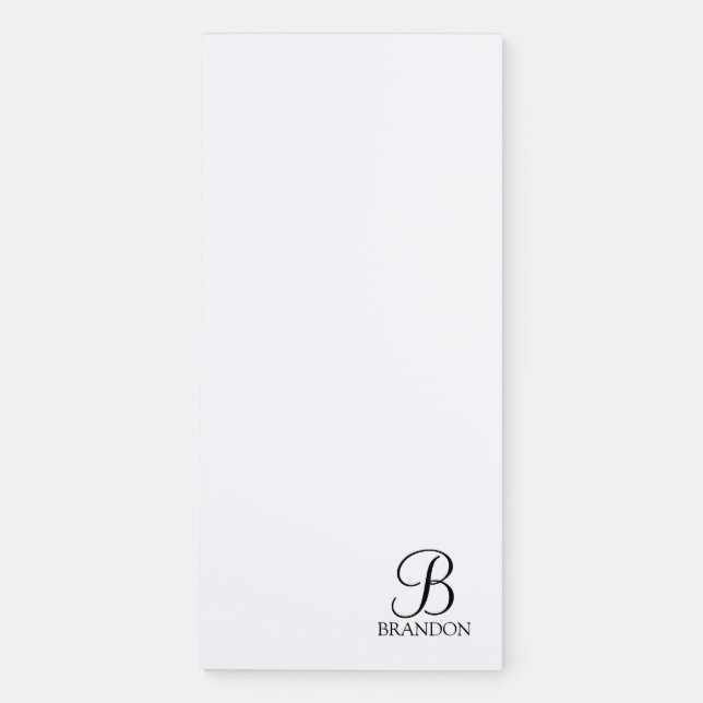 Personalized Script Monogram and Name Notepad (Front)