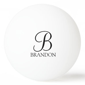 Personalized Script Monogram and Name Ping Pong Ball