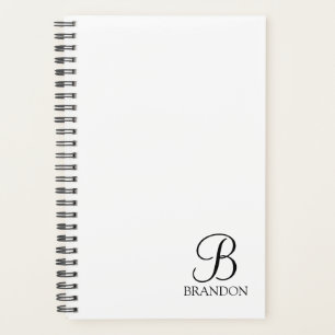 Personalized Script Monogram and Name Planner