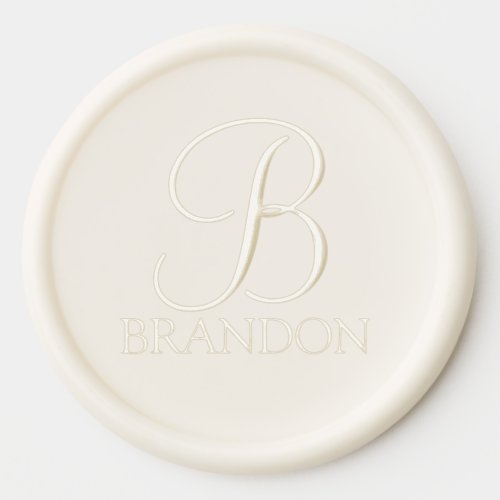 Personalized Script Monogram and Name Wax Seal Sticker