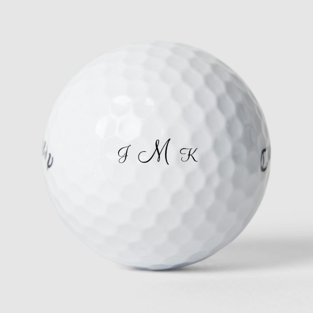  Personalized Script Monogram Callway Warbirdr Golf Balls (Front)