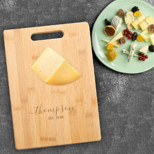 Personalized Script Monogram Name Charcuterie Engraved Cutting Board
