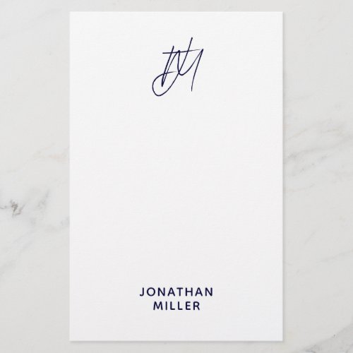 Personalized Script Monogram Stationery