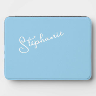 Personalized Script Name Chic Minimalist Sky Blue Kindle Cover