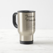 Personalized Script Name Definition Modern Fun Travel Mug (Front Left)