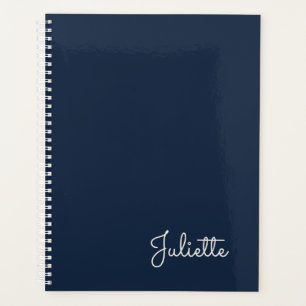 Personalized Script Name Elegant 12 Month Spiral Planner