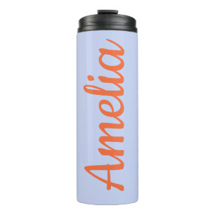 Personalized Script Name Lavender Bridal Favor Thermal Tumbler