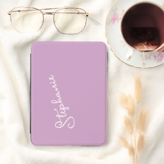 Personalized Script Name Minimalist Purple Lilac Kindle Cover