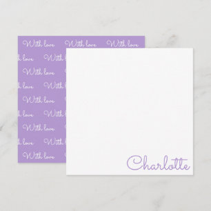 Personalized Script Name  Note Card
