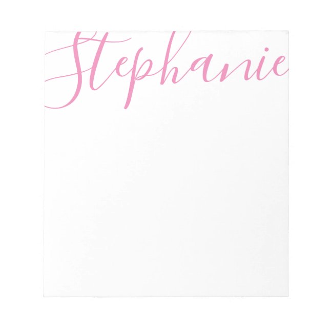 Personalized Script Name Notepad (Front)