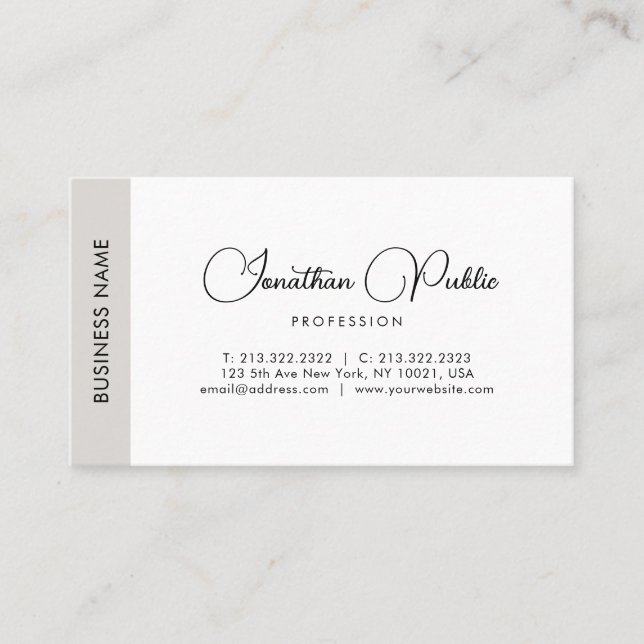 Personalized Script Name Template Modern Elegant Business Card (Front)