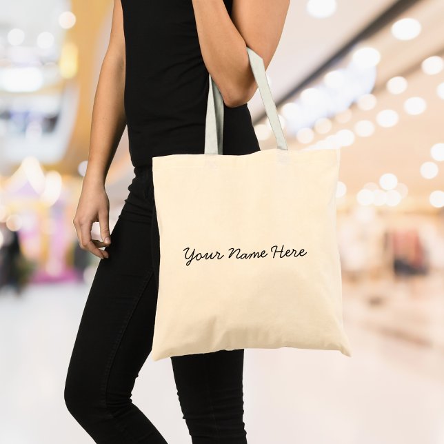 Personalized Script Name Tote Bag (Creator Uploaded)