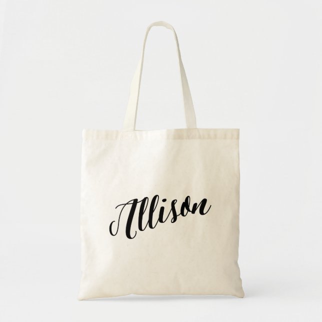 Personalized Script Tote Bag- Allison Bag (Front)