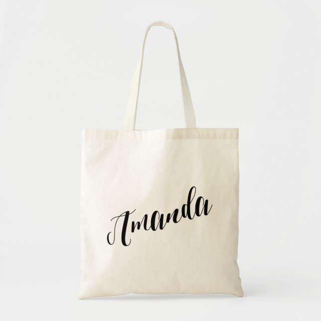 Personalized Script Tote Bag- Amanda Bag (Front)