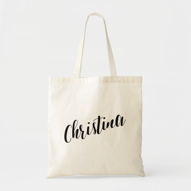 Personalized Script Tote Bag- Christina Bag (Front)