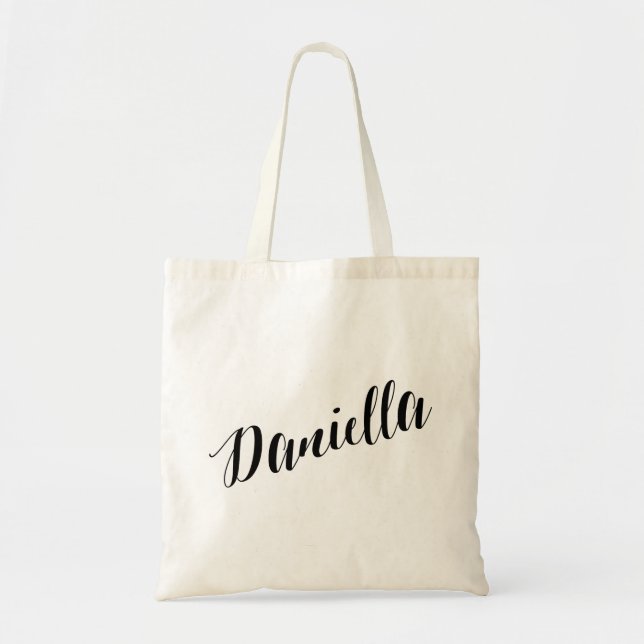 Personalized Script Tote Bag- Daniella Bag (Front)
