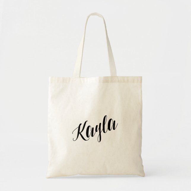 Personalized Script Tote Bag- Kayla Bag (Front)