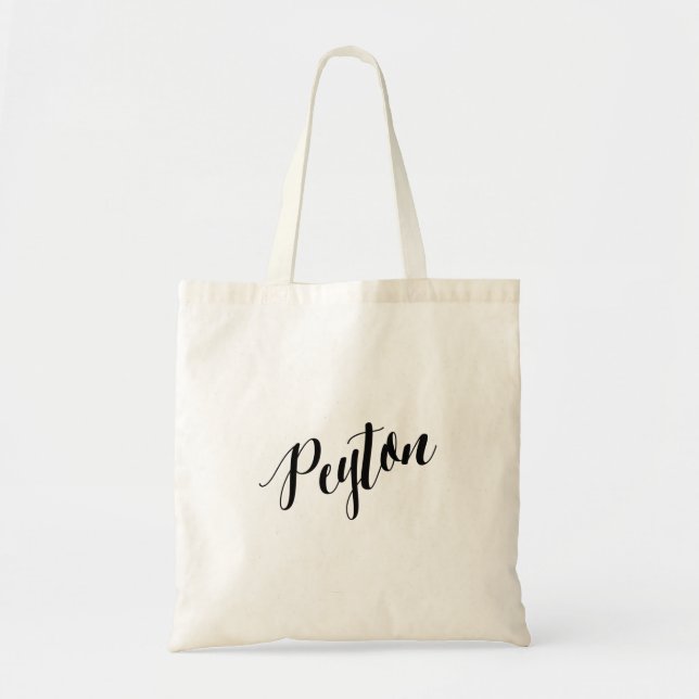 Personalized Script Tote Bag- Peyton Bag (Front)