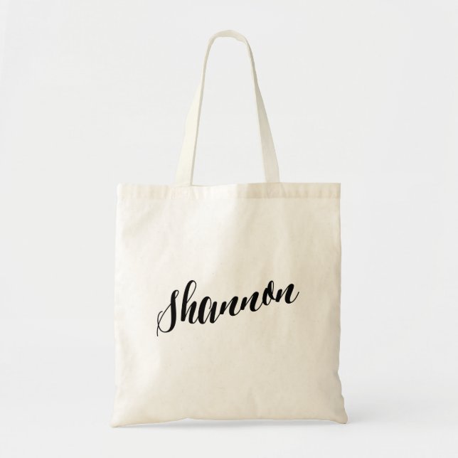 Personalized Script Tote Bag- Shannon (Front)