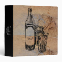 Personalized Script Vintage Cocktail Drinks Recipe