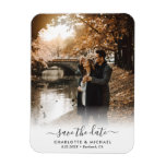 Personalized Script Wedding Photo Save The Date Magnet at Zazzle