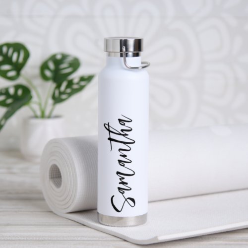 Personalized Script Your Name Party Black Water Bo Water Bottle