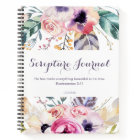 Personalized Scripture Journal Watercolor Flowers
