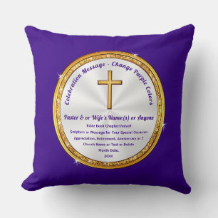 Personalized, Scripture Pillows, Gifts for Pastors Throw Pillow