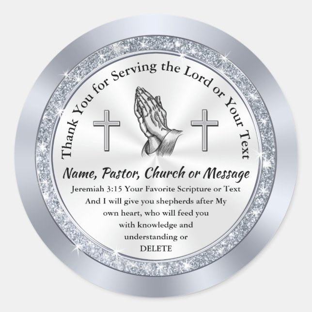 Personalized, Scripture Stickers for ANY OCCASION, (Front)