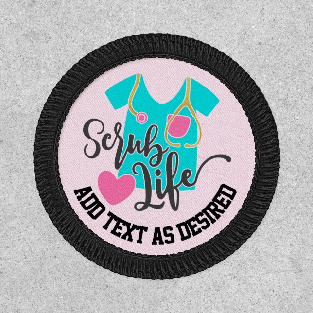 Personalized Scrubs Nurse Badge Scrub Life (Front)