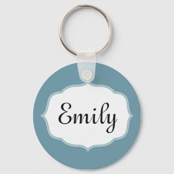 Personalized Scuba Blue Keychain by LittleThingsDesigns at Zazzle