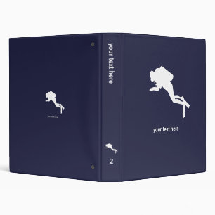 Personalized Scuba Diver 3 Ring Binder