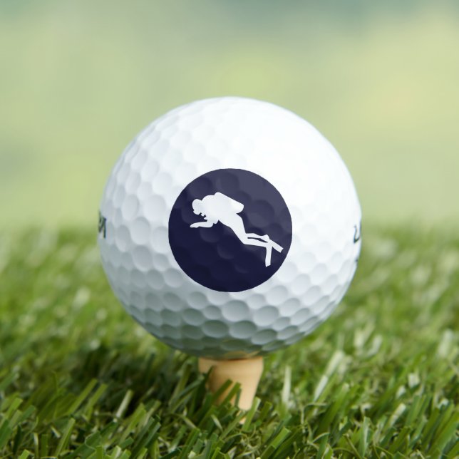 Personalized Scuba Diver Golf Balls (Insitu Tee)