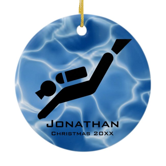 Personalized Scuba Diving Ornament