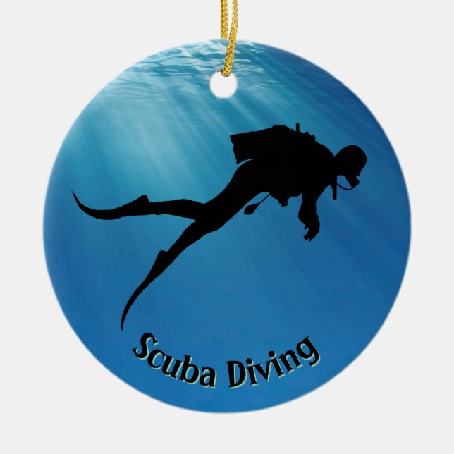 Personalized Scuba Diving Ornament (Front)