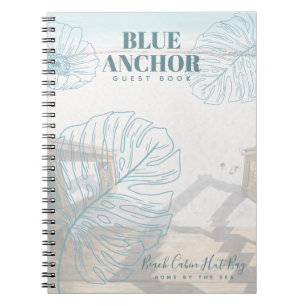 Personalized Sea Beach Front Cabin Hut GUEST BOOK