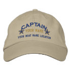 Personalized Sea Captain Stars Ball Cap Embroidery