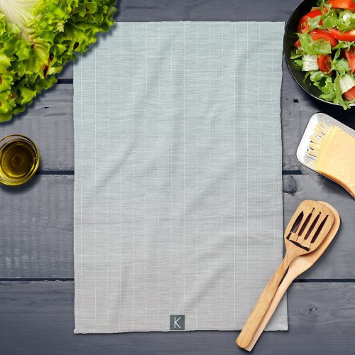 Personalized Sea Green Jetty Gray Beach Kitchen Towel