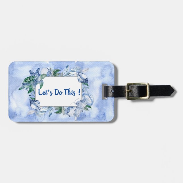Personalized Sea Life Luggage Tag (Front Horizontal)