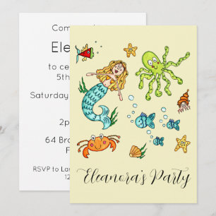 Personalized Sea Life Marine Under the Sea Invitation
