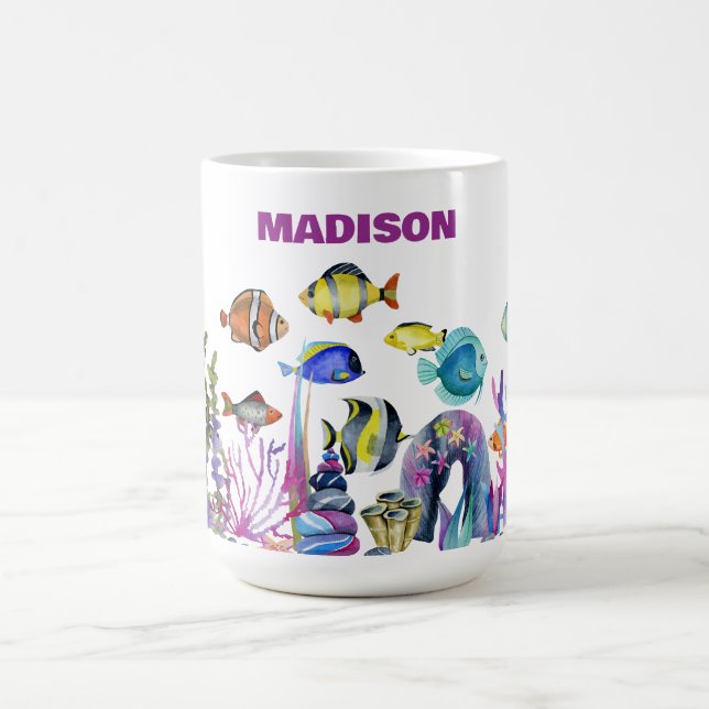 Personalized Sea Life Scene  Coffee Mug (Center)